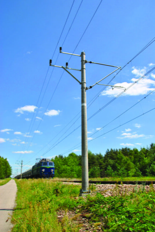 ETG poles of railway tractions